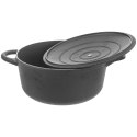 Garnek żeliwny z pokrywką ciężki na indukcję gaz LITINA 23 cm 4L ORION 113302