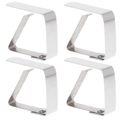 Klipsy do obrusu ceraty obrusa metalowe zestaw klipsów 4 sztuki BRUNBESTE BB-3343