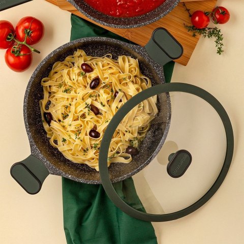 Patelnia granitowa głęboka ze szklaną pokrywką IMPERIAL 26 cm 3.5L NAVA 10-302-071