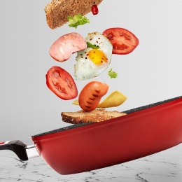 Patelnia granitowa głęboka ze szklaną pokrywką TAURUS 28 cm 3.8L NAVA 10-144-080