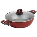 Patelnia granitowa głęboka ze szklaną pokrywką TAURUS 28 cm 3.8L NAVA 10-144-080