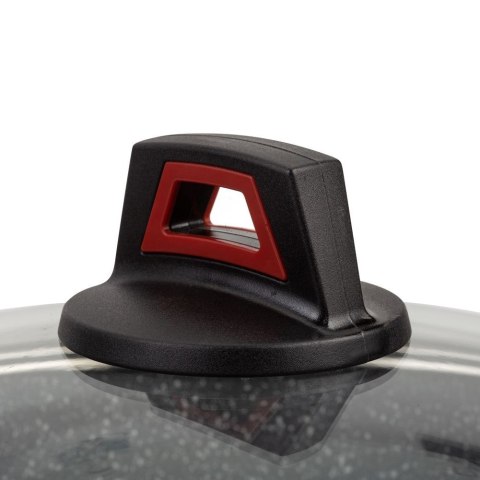 Patelnia granitowa głęboka ze szklaną pokrywką TAURUS 28 cm 3.8L NAVA 10-144-080