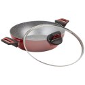 Patelnia granitowa głęboka ze szklaną pokrywką TAURUS 28 cm 3.8L NAVA 10-144-080