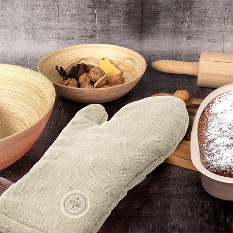 Rękawica kuchenna bawełniana z magnesem zielona GREENISH 33cm ORION 153913