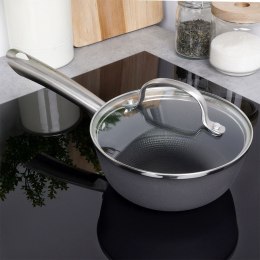 Rondel żeliwny ze szklaną pokrywką ciężki indukcja ATLAS 16 cm 1L NAVA 10-205-055