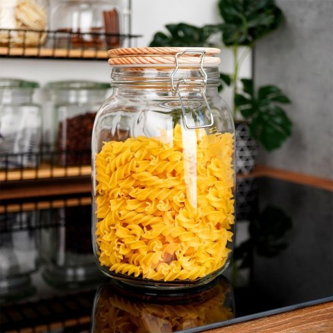 Słoik patentowy z klipsem szklany na przetwory dżem miód 1.5L EXCELLENT HOUSEWARE 259187