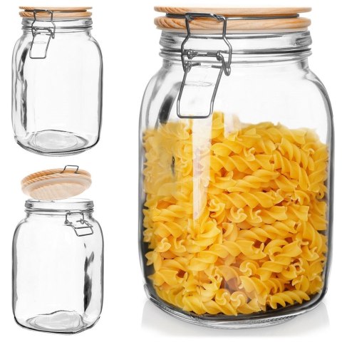 Słoik patentowy z klipsem szklany na przetwory dżem miód 1.5L EXCELLENT HOUSEWARE 259187