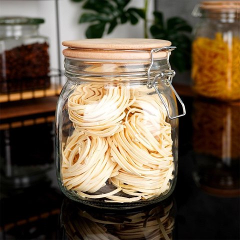 Słoik patentowy z klipsem szklany na przetwory dżem miód 1L EXCELLENT HOUSEWARE 259186
