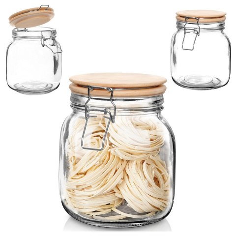 Słoik patentowy z klipsem szklany na przetwory dżem miód 1L EXCELLENT HOUSEWARE 259186