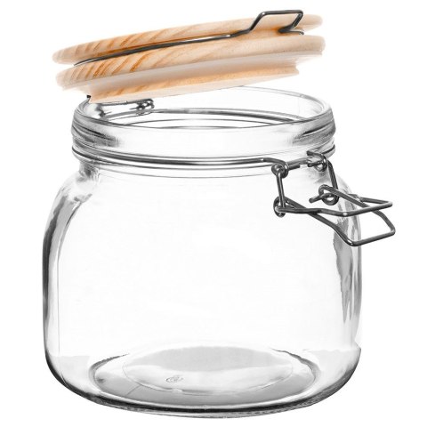 Słoik patentowy z klipsem szklany na przetwory dżem miód 850ml EXCELLENT HOUSEWARE 259185
