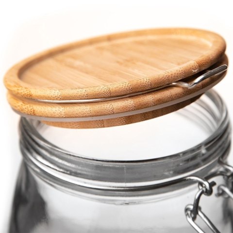 Słoik szklany patentowy z klipsem na przyprawy ogórki przetwory 1.1L ORION 127543