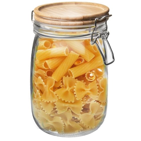 Słoik szklany patentowy z klipsem na przyprawy ogórki przetwory 1.1L ORION 127543