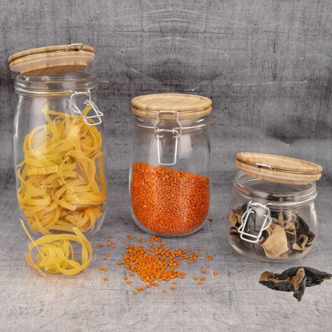 Słoik szklany patentowy z klipsem na przyprawy ogórki przetwory 2.3L ORION 153690