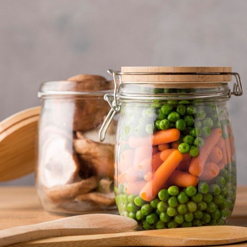 Słoik szklany patentowy z klipsem na przyprawy ogórki przetwory 500ml ORION 153688