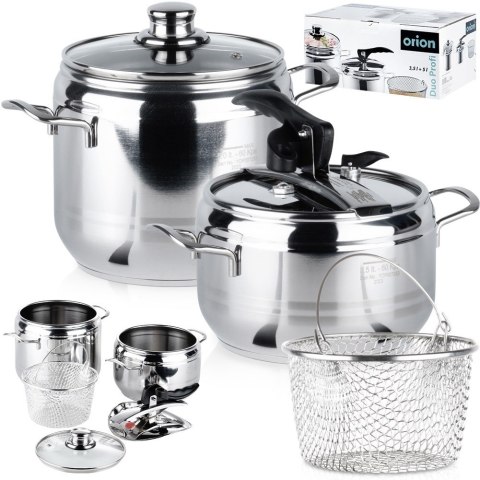 Szybkowar garnek ciśnieniowy na gaz zestaw szybkowarów 3.5 + 5L PROFI ORION 113044