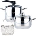 Szybkowar garnek ciśnieniowy na gaz zestaw szybkowarów 3.5 + 5L PROFI ORION 113044