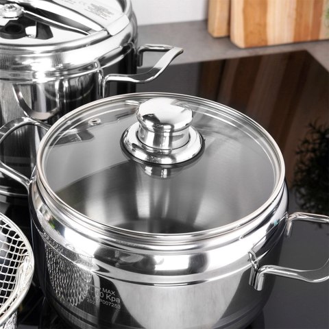 Szybkowar garnek ciśnieniowy na gaz zestaw szybkowarów 3.5 + 5L PROFI ORION 113044