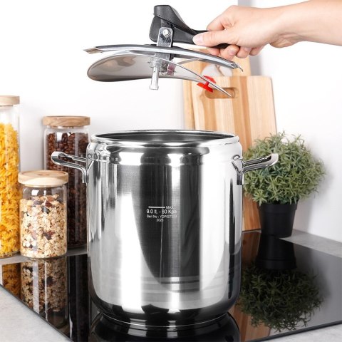 Szybkowar stalowy na gaz indukcja garnek ciśnieniowy PROFI 9L ORION 111734