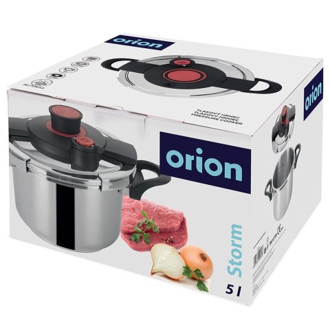 Szybkowar stalowy na gaz z automatycznym zamykaniem STORM 5L ORION 113343