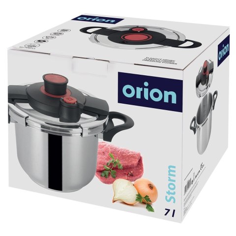 Szybkowar stalowy na gaz z automatycznym zamykaniem STORM 7L ORION 113344