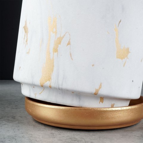 Doniczka ceramiczna donica na kwiaty marmur złota 13.5cm VILDE 569570