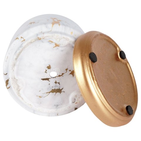 Doniczka ceramiczna donica na kwiaty marmur złota 13.5cm VILDE 569570