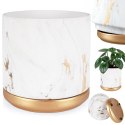 Doniczka ceramiczna donica na kwiaty marmur złota 13.5cm VILDE 569570