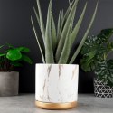 Doniczka ceramiczna marmur złota 16cm VILDE 569571