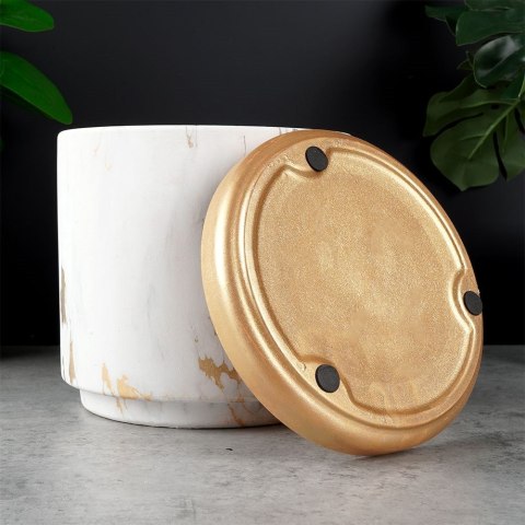 Doniczka ceramiczna marmur złota 16cm VILDE 569571