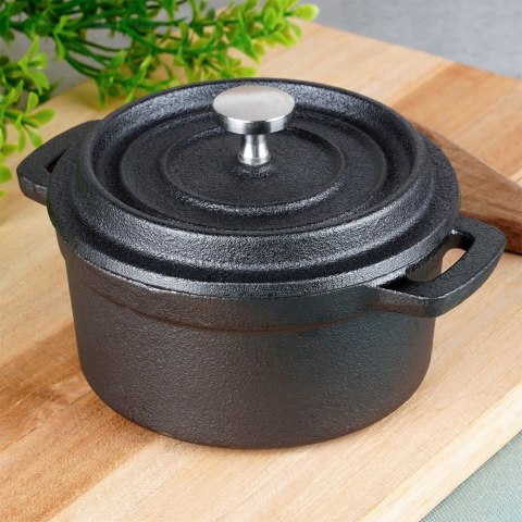 Garnek do serwowania potraw z pokrywką żeliwny CAST LINE 10 cm 250 ml VILDE 199073