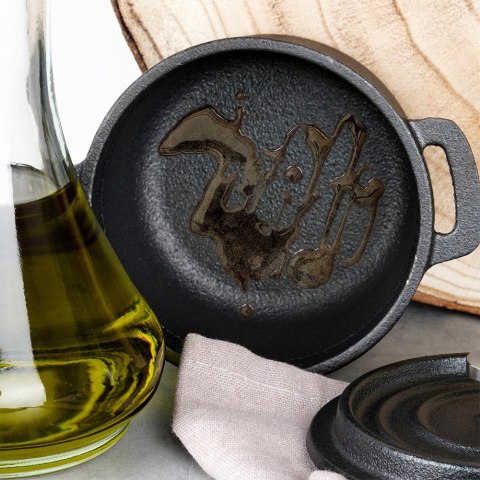 Garnek do serwowania potraw z pokrywką żeliwny CAST LINE 10 cm 250 ml VILDE 199073