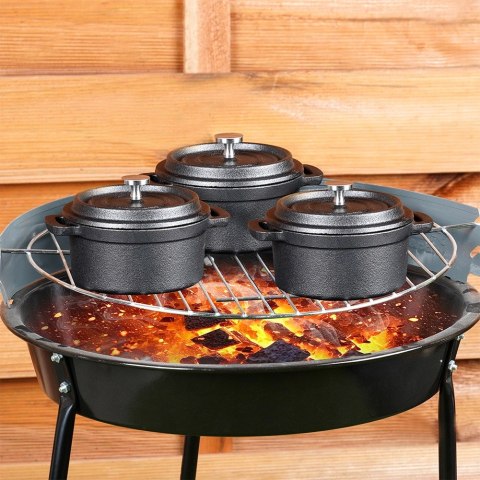 Garnek do serwowania potraw z pokrywką żeliwny CAST LINE 10 cm 250 ml VILDE 199073