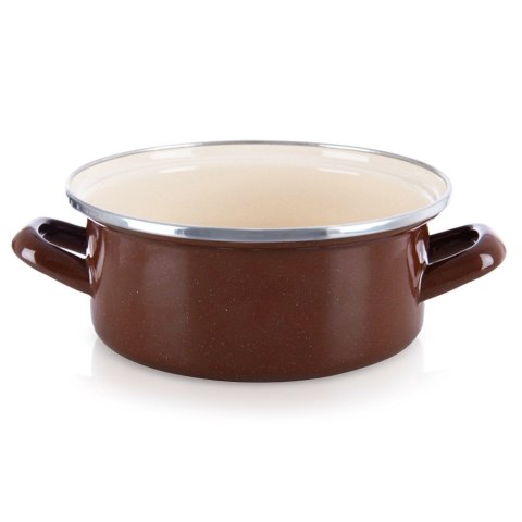 Garnek emaliowany indukcja na indukcję gaz BROWN 20.5 cm 2.2L ORION 113363