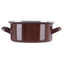 Garnek emaliowany indukcja na indukcję gaz BROWN 20.5 cm 2.2L ORION 113363