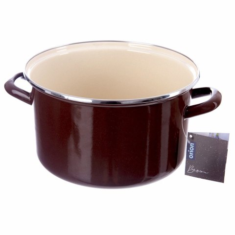 Garnek emaliowany indukcja na indukcję gaz BROWN duży 26 cm 6.5L ORION 113334