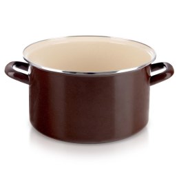 Garnek emaliowany indukcja na indukcję gaz BROWN duży 28 cm 8L ORION 113350