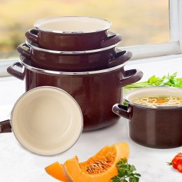 Garnek emaliowany indukcja na indukcję gaz BROWN duży 28 cm 8L ORION 113350