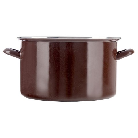 Garnek emaliowany indukcja na indukcję gaz BROWN duży 28 cm 8L ORION 113350