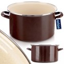 Garnek emaliowany indukcja na indukcję gaz BROWN duży 32 cm 11.5L ORION 113352