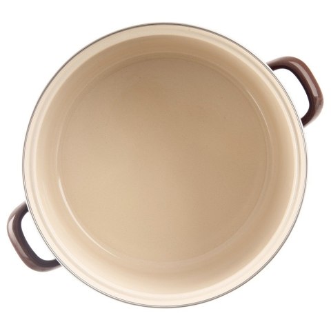Garnek emaliowany indukcja na indukcję gaz BROWN duży 32 cm 11.5L ORION 113352