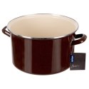 Garnek emaliowany indukcja na indukcję gaz BROWN duży 32 cm 11.5L ORION 113352