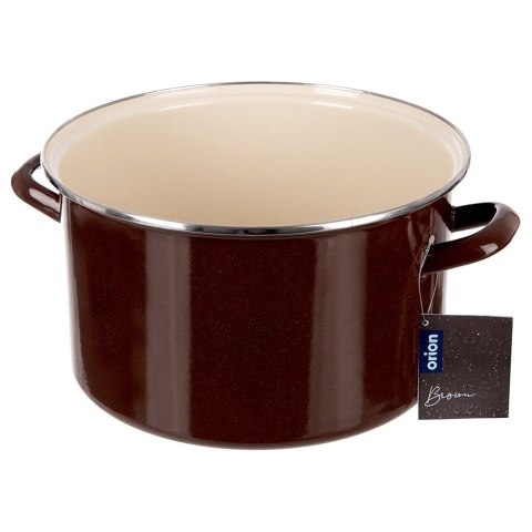 Garnek emaliowany indukcja na indukcję gaz BROWN duży 32 cm 11.5L ORION 113352