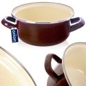Garnek emaliowany indukcja na indukcję gaz BROWN mały 16 cm 1L ORION 113328