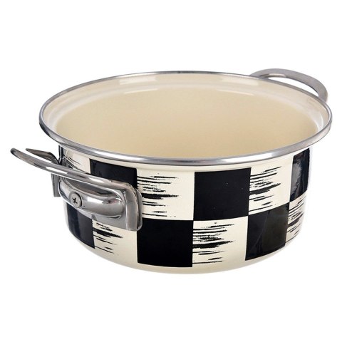 Garnek emaliowany indukcja na indukcję gaz SZACHOWNICA 18 cm 1.5L ORION 113339