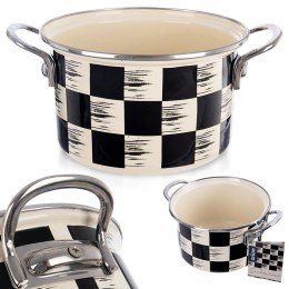 Garnek emaliowany indukcja na indukcję gaz SZACHOWNICA 18 cm 2L ORION 113335