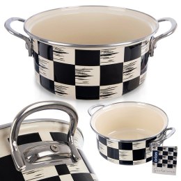 Garnek emaliowany indukcja na indukcję gaz SZACHOWNICA 20 cm 2.2L ORION 113340