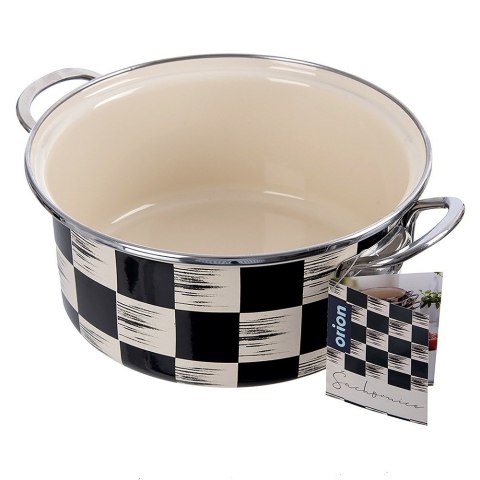 Garnek emaliowany indukcja na indukcję gaz SZACHOWNICA 22 cm 3L ORION 113341