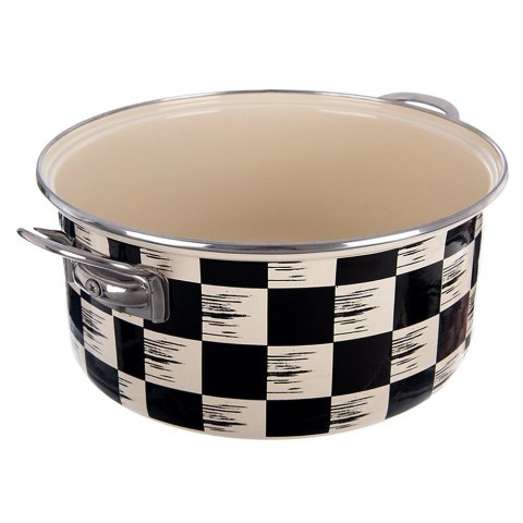 Garnek emaliowany indukcja na indukcję gaz SZACHOWNICA duży 26 cm 5L ORION 113342