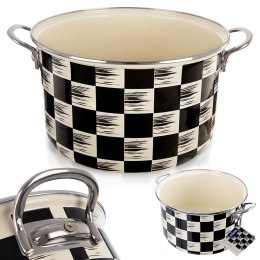 Garnek emaliowany indukcja na indukcję gaz SZACHOWNICA duży 26 cm 6.5L ORION 113338