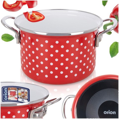 Garnek emaliowany indukcja na indukcję gaz TECKA 18 cm 2L ORION 113357